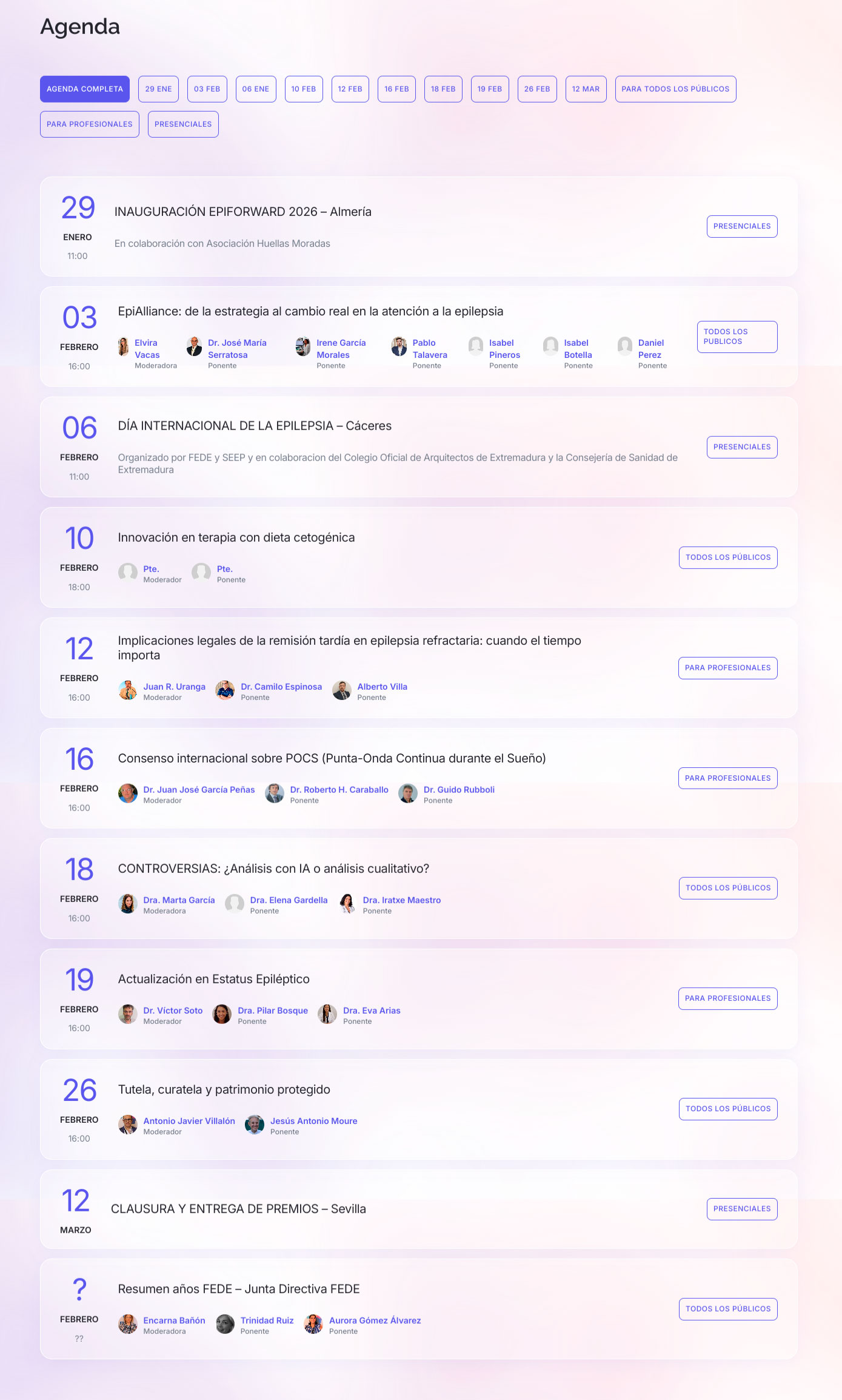 programa epiforward 2026